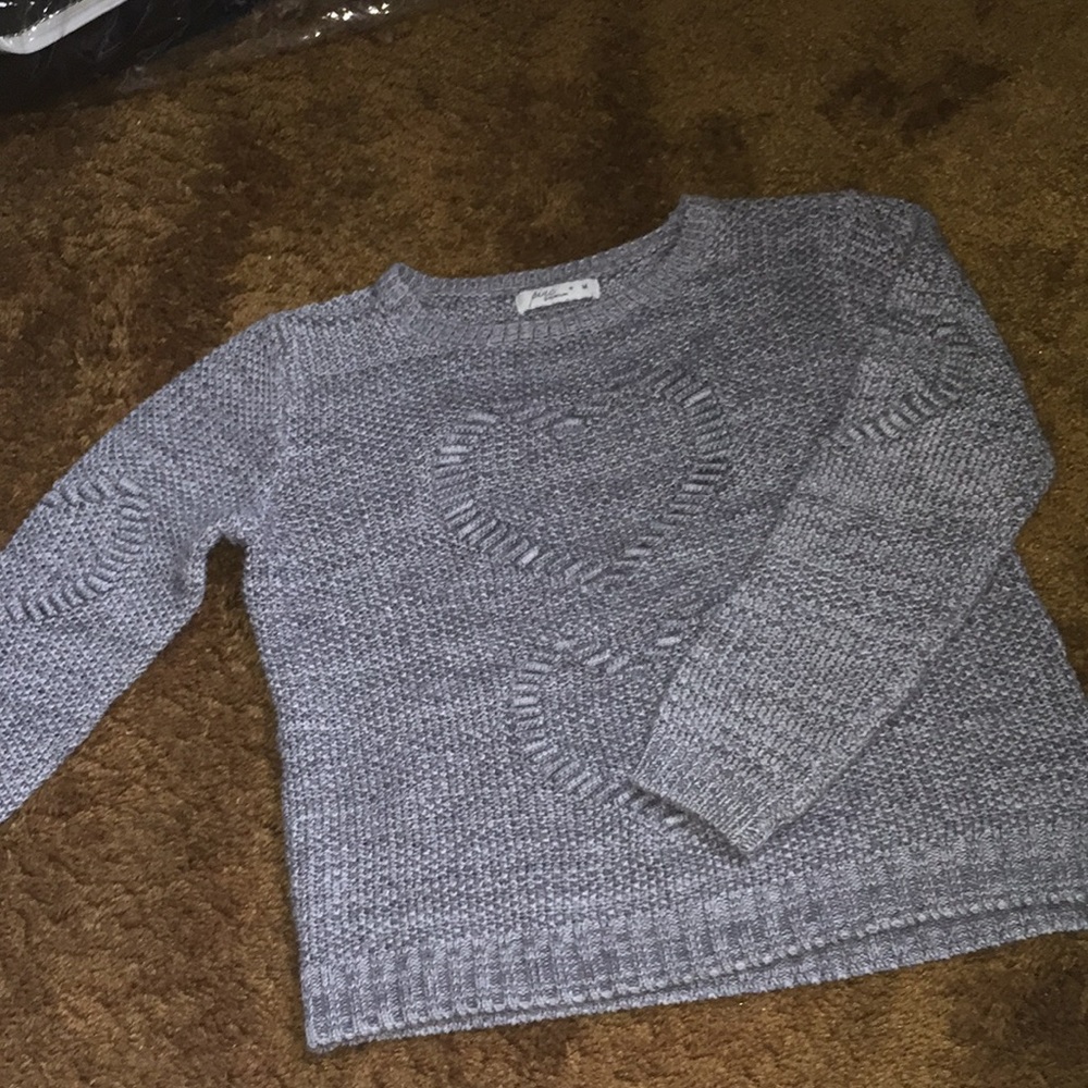 little girls grey sweater